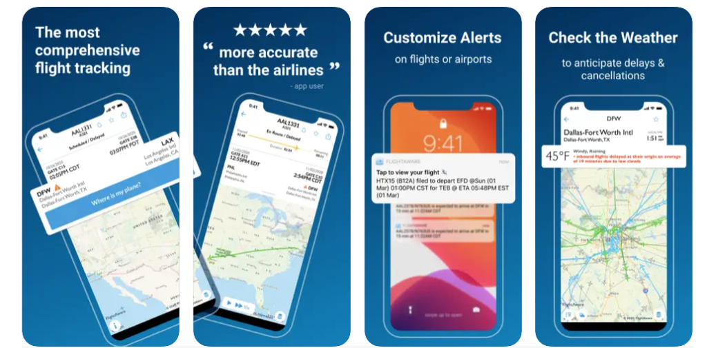 description of what Flightware app can do 